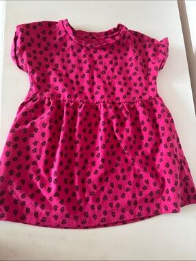 Vineyard Vines Hot Pink Dress with Black Clover Print
